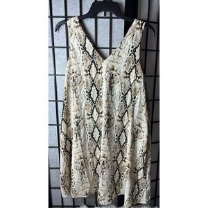 She +Sky Sleeveless Snakeskin Print Dress
